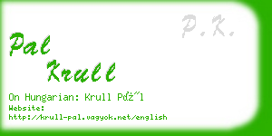 pal krull business card